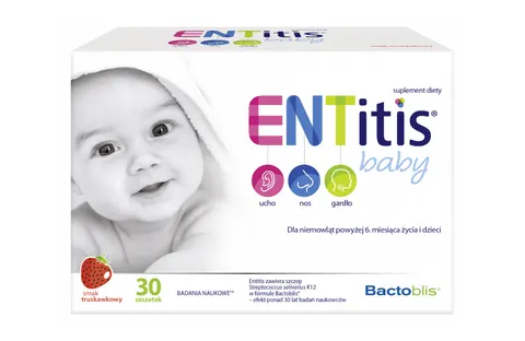 ENTITIS BABY, saszetki z proszkiem, smak truskawkowy, 30 szt.