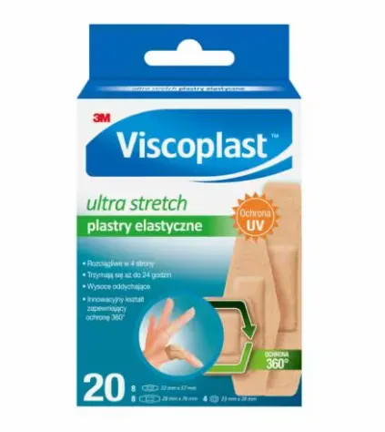 VISCOPLAST, ultra stretch, plastry elastyczne, 24 szt.