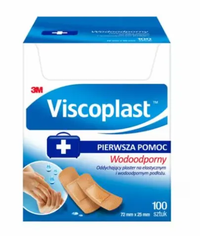 VISCOPLAST, plaster wodoodporny, 72 mm x 25 mm, 100 szt.