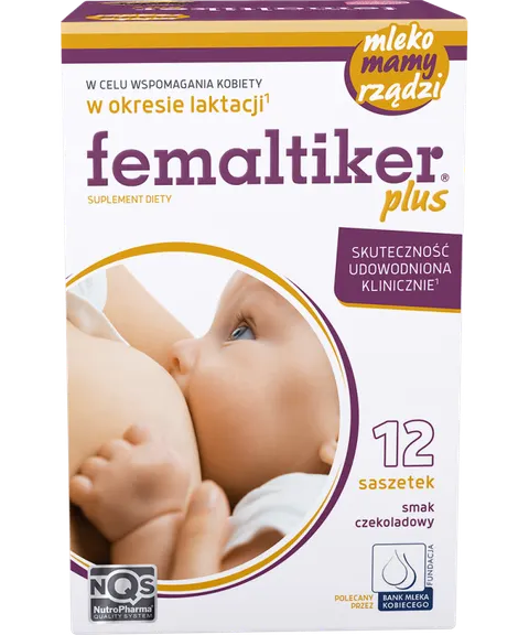 FEMALTIKER PLUS, smak czekoladowy, saszetki, 12 szt.