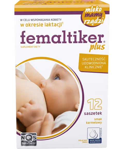 FEMALTIKER PLUS, smak karmelowy, saszetki, 12 szt.