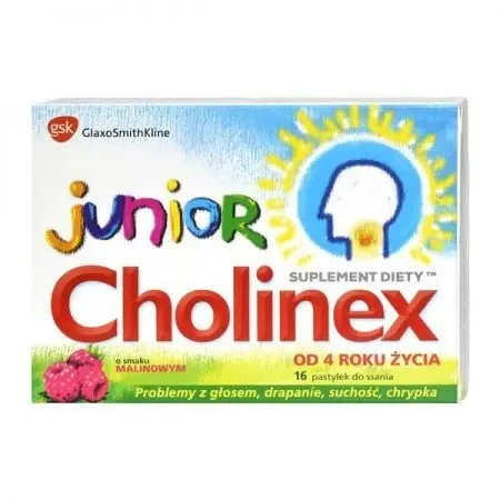 CHOLINEX JUNIOR, pastylko do ssania, 16 szt.