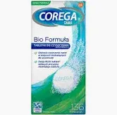 COREGA TABS BIO FORMULA, tabletki do czyszczenia protez, 136 szt.