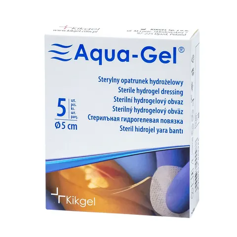 AQUA-GEL, okrągły opatrunek, 5 cm, 1 szt.