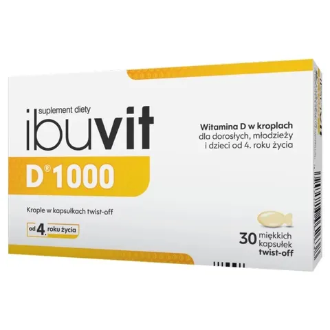 IBUVIT D 1000 J.M., kapsułki twist-off, 30 szt.
