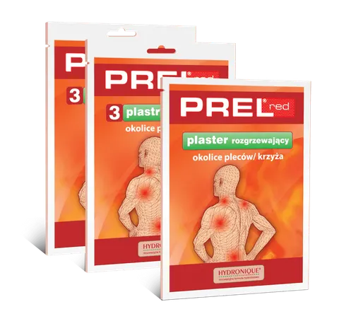 PREL RED, plaster rozgrzewający, 3 szt.