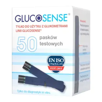 GLUCOSENSE, paski testowe do glukometru, 50 szt.