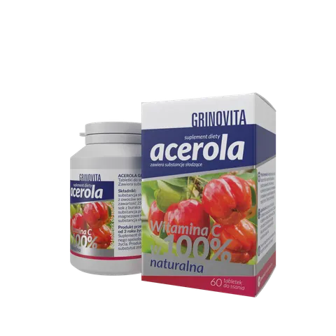 ACEROLA GRINOVITA, tabletki do ssania, 60 szt.