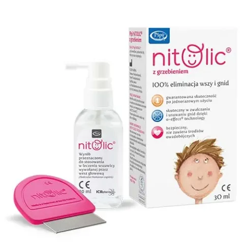PIPI NITOLIC, spray przeciw wszawicy, 30 ml + grzebień