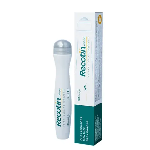 RECOTIN RROLL-ON, na ukąszenia owadów, świąd, 15 ml