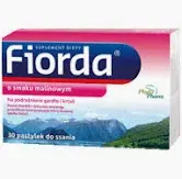 FIORDA, pastylki do ssania o smaku malinowym, 30 szt.