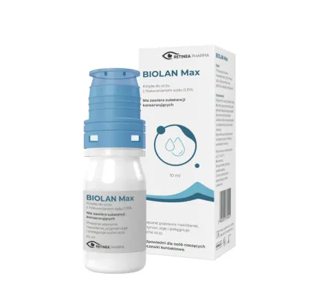BIOLAN MAX, krople do oczu, roztwór 0,15%, 10 ml