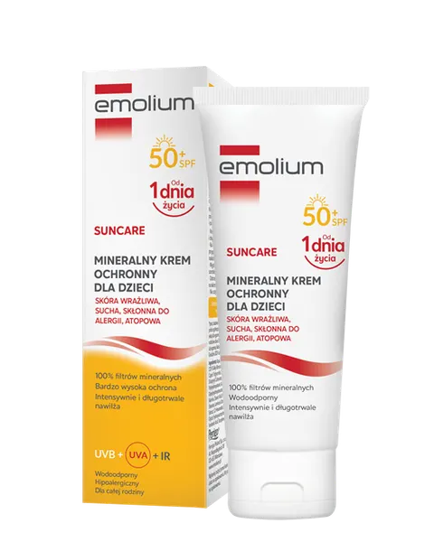 EMOLIUM SUNCARE, mineralny krem ochrony SPF 50+, 50 ml