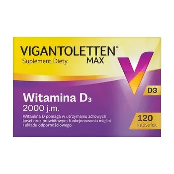 VIGANTOLETTEN MAX 2 000 J.M., kapsułki, 120 szt.