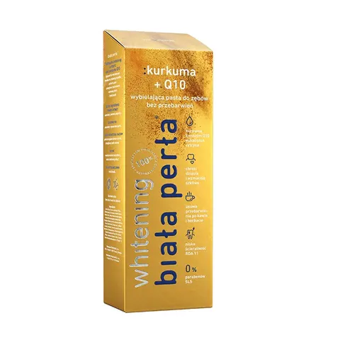 Vitaprodukt Sp. z o.o. - Kurkuma + Q10 wybielająca pasta do zębów bez przebarwień 75ml