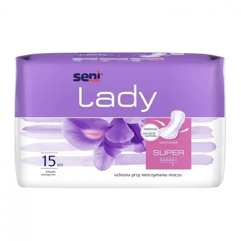 SENI LADY SUPER, wkładki urologiczne, 15 szt.