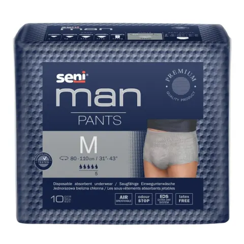 SENI MAN PANTS, majtki chłonne, rozmiar M, 10 szt.