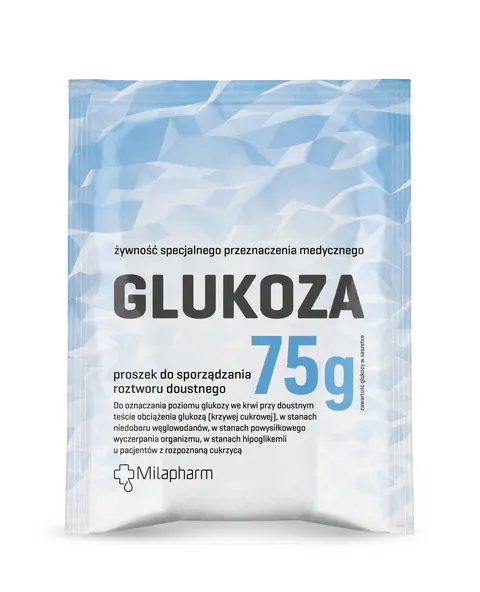 GLUKOZA, saszetki z proszkiem, bezsmakowe, 75 g