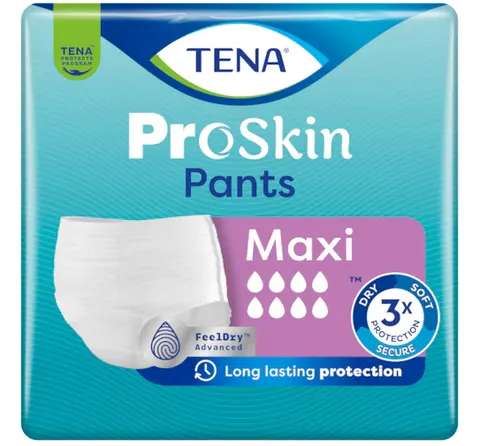 TENA PANTS PROSKIN MAXI, majtki chłonne, rozmiar M, 10 szt.