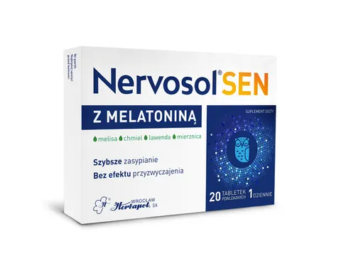 NERVOSOL SEN Z MELATONINĄ , tabletki powlekane, 20 szt.