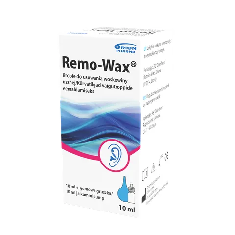 REMO-WAX KROPLE, do uszu,10 ml (+ gumowa gruszka)