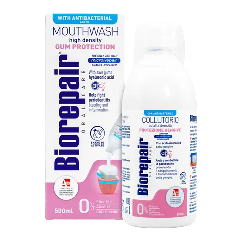 BIOREPAIR OCHRONA DZIĄSEŁ, płyn do higieny jamy ustnej, 500 ml