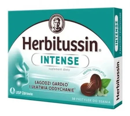 HERBITUSSIN INTENSE, pastylki do ssania, 10 szt.