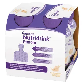 NUTRIDRINK PROTEIN, smak waniliowy, płyn, 4 szt. x 125 ml