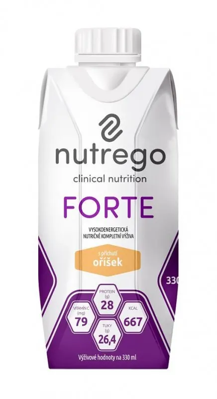 NUTREGO FORTE ORZECH, dieta wysokokaloryczna, płyn, 330 ml, 1 szt.