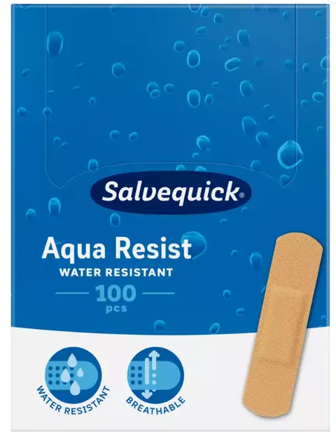 SALVEQUICK AQUA RESIST, duże plastry wodoodporne, 100 szt.