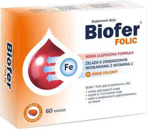 BIOFER FOLIC, tabletki, 60 szt.