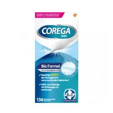 COREGA TABS BIO FORMEL, tabletki do czyszczenia protez, 136 szt.