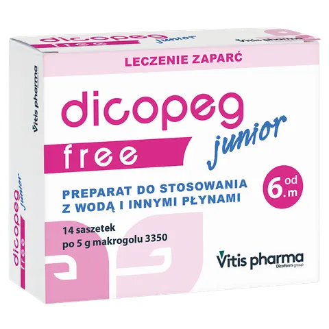 DICOPEG JUNIOR FREE, saszetki z proszkiem 5 g, 14 szt.