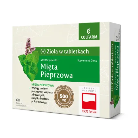 MIĘTA PIEPRZOWA, tabletki, 60 sztuk
