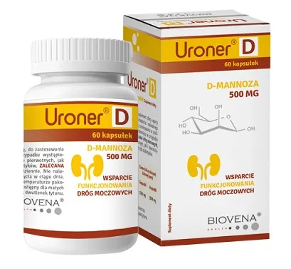 URONER D, D-mannoza: 500 mg, kapsułki, 60 szt.