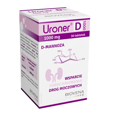 URONER D, D-mannoza: 1000 mg, tabletki, 30 szt.