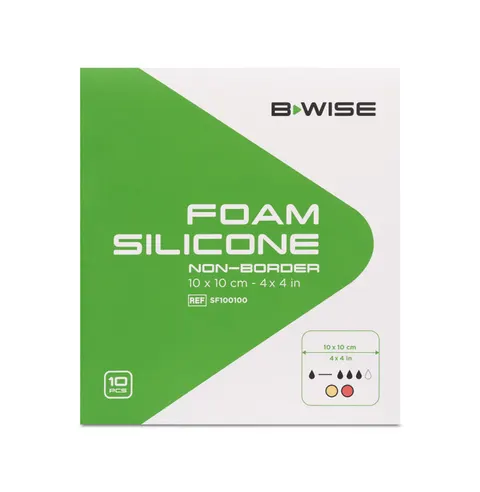 BWISE, Foam Silicone - Non border, 15 cm x 15 cm, 10 szt.