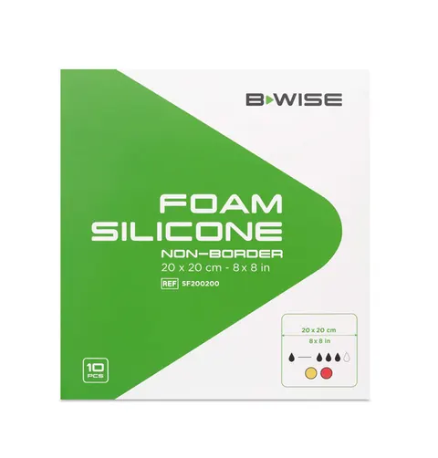BWISE, Foam Silicone - Non border, 20 cm x 20 cm, 10 szt.