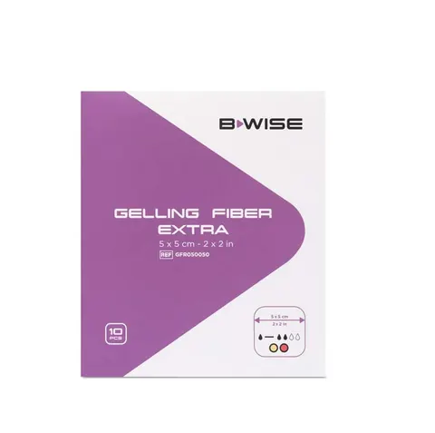 BWISE Opatrunek żelujący – Gelling Fiber Extra, 5x5 cm, 10 szt.