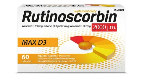 RUTINOSCORBIN MAX D3, tabletki, 60 szt.