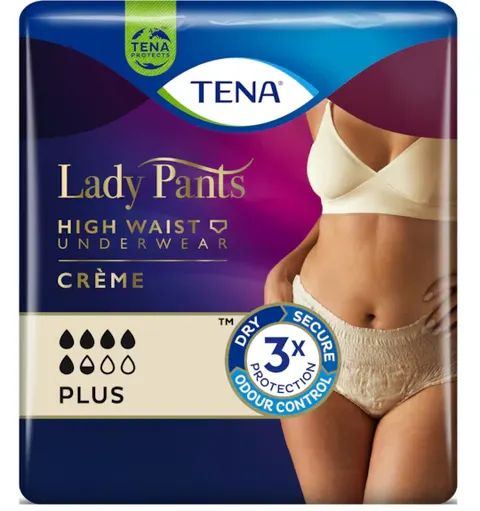 TENA LADY PANTS PLUS CREME, majtki chłonne, rozmiar M, 30 szt.