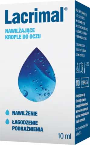 LACRIMAL, nawilżające krople do oczu, 14mg/1ml, 10 ml