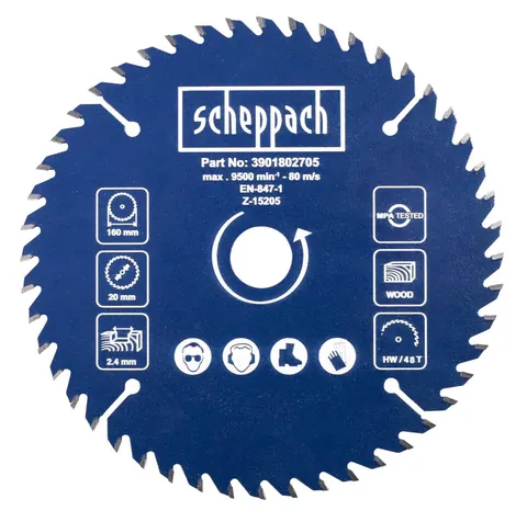 Scheppach Tarcza do PL55 fi 160 x 20 x 2,4 mm 24 zęby