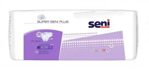 SENI SUPER PLUS, pieluchomajtki, rozmiar S, obwód 55-80 cm, 10 szt.