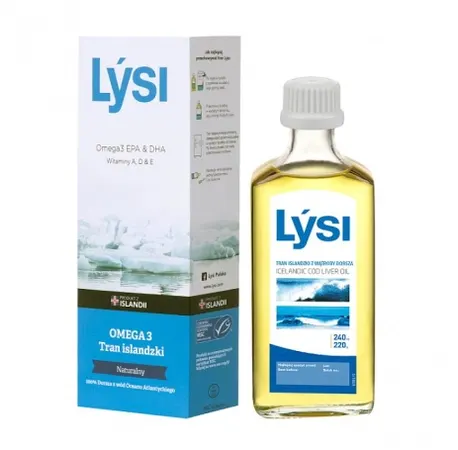 LYSI, tran islandzki naturalny olej, 240 ml