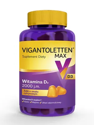 VIGANTOLETTEN MAX, żelki o smaku cytrynowym, 60 szt.