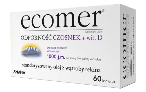 ECOMER ODPORNOŚĆ CZOSNEK + WIT. D, kapsułki, 60 szt.