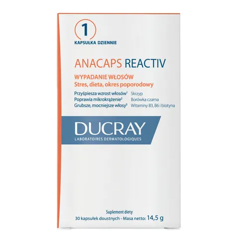 DUCRAY ANACAPS REACTIV, kapsułki, 30 szt.