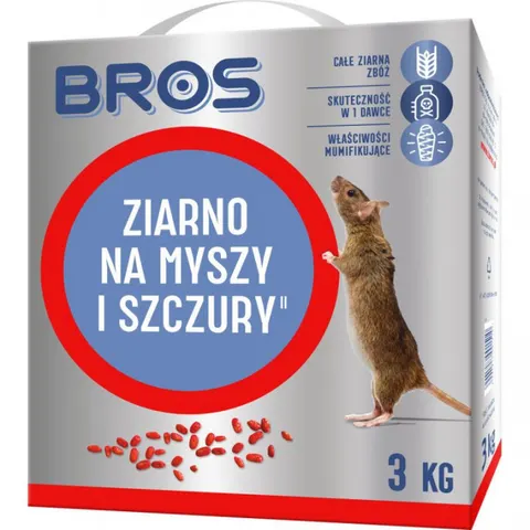 BROS Ziarno na myszy i szczury, 3 kg