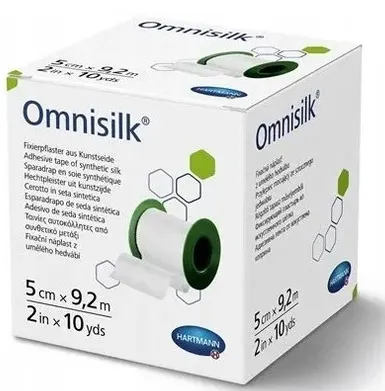 OMNISILK, plaster jedwabny, 9,2 m x 5 cm, 1 szt.